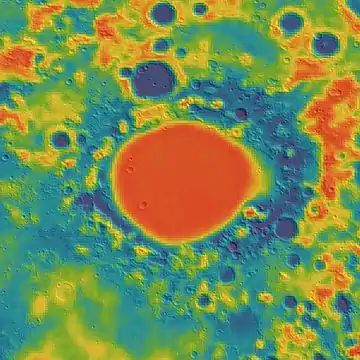 Gravity map based on GRAIL