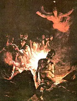 Purgatory by Venezuelan painter Cristóbal Rojas (1890)