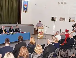 Mate Božić addressing to the Great Nobiliary Council of the Croatian Nobility Association, held in Klis, May 26th 2018.