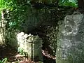 The old entrance and spiral staircase at the Ice House / Crosbie Castle.