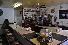 A lunch counter in Low Pass, Oregon