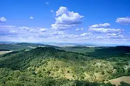 Cserhát mountains from Hollókő Castle