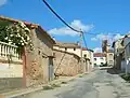 Street in Cucalón with the remains of Santiago church