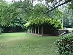 A colonnade or pergola remaining from the Curtis mansion