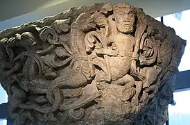 Liège, Curtius Museum. Carved capital from St Lambert's Cathedral