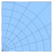 2-D curvilinear grid