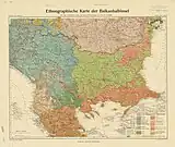 Cvijić's ethnographic map of the Balkans in 1913