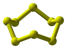 Ball and stick model of octathiocane