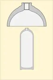  The cylinder neck has been machined, and the threaded hole for the cylinder valve is shown