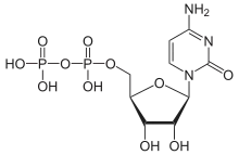 Skeletal formula of cytidine diphosphate