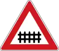 A 29: Level crossing with gates or barriers