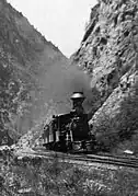 D&RG 168 in the Black Canyon of the Gunnison, 1904