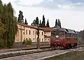 Historic diesel locomotive at Monte Antico.