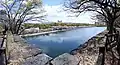 Panorama View of Osakajo-koen from atop Aoyamon Gate Ramparts.