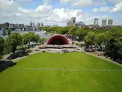 Aerial view of shell on Esplanade