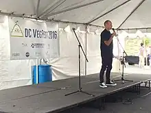 Jonathan Balcombe speaking at DC Vegfest in 2016