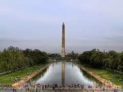 Lincoln Memorial Reflecting Pool before reconstruction in April 2010