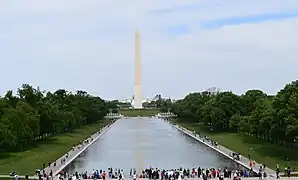 Lincoln Memorial Reflecting Pool after reconstruction in May 2016