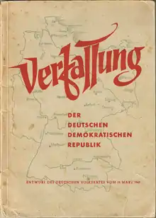 Draft of the East German constitution