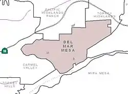 Del Mar Mesa boundaries and surrounding communities