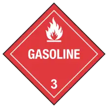 Class 3: Gasoline (Alternate Placard)