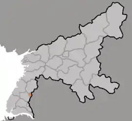 Location of Ch'ŏllima Ward