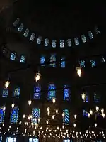 Interior of the Blue Mosque, Istanbul.