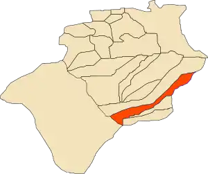 Location of Timoudi commune within Béchar Province