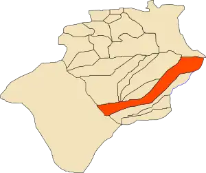 Location of Kerzaz commune within Béchar Province