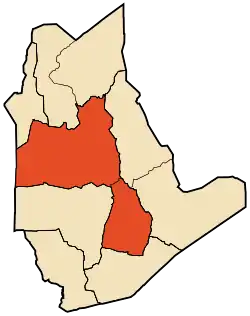 Map of Tamanrasset District