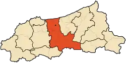 Map of Algeria highlighting Jijel Province