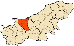 Map of Algeria highlighting Boumerdès Province