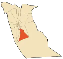 Location of El Ogla commune within El Oued Province