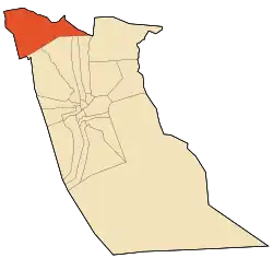 Location of Hamraia commune within El Oued Province