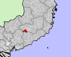 Location in Lâm Đồng province