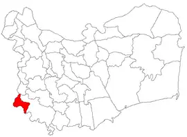 Location in Tulcea County