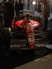 JJ Lehto's 1992 Dallara in the boxes