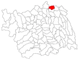 Location in Bacău County