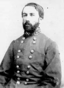 Daniel Harvey Hill wearing one version of Three Gold Stars and Wreath on a General's Collar