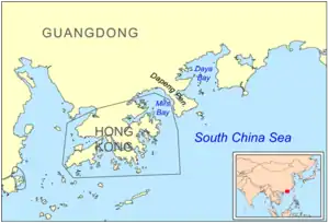 Map showing location of the peninsula