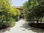 Main courtyard and riad garden of the palace