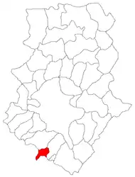 Location in Ilfov County