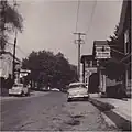 A photograph of the village of Darlington on Main Street in the 1950s.