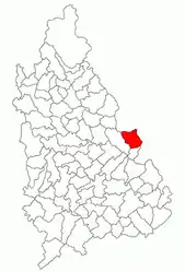 Location in Dâmbovița County