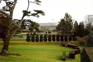 View of gardens and Hall