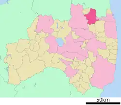 Location of Date in Fukushima Prefecture