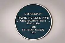 Designed by David Evelyn Nye, Cinema architect, 1906–1986, for Shipman & King 1938