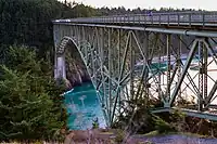 A view of the east side of the bridge