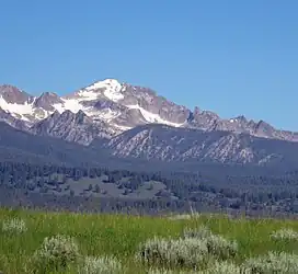 A photo of Decker Peak viewed from the southeast