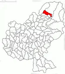 Location in Mureș County